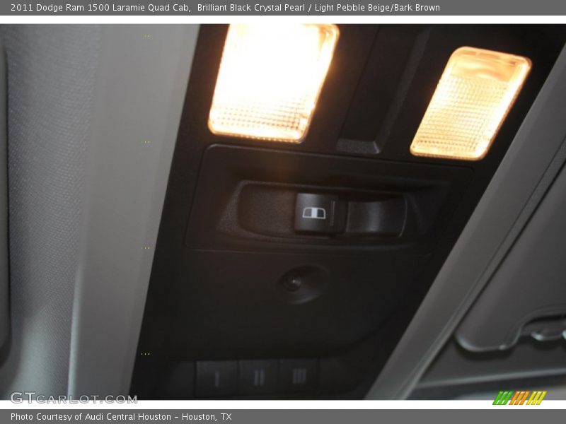 Brilliant Black Crystal Pearl / Light Pebble Beige/Bark Brown 2011 Dodge Ram 1500 Laramie Quad Cab