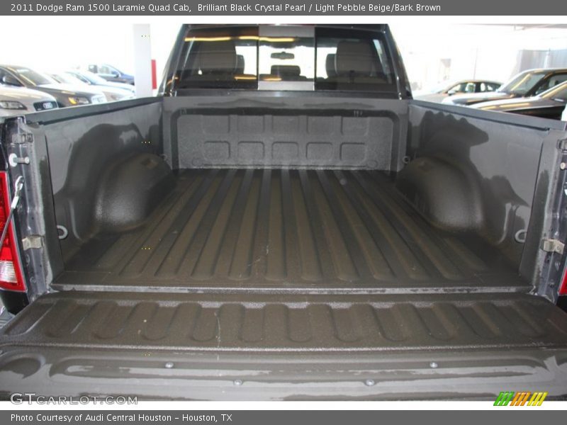 Brilliant Black Crystal Pearl / Light Pebble Beige/Bark Brown 2011 Dodge Ram 1500 Laramie Quad Cab