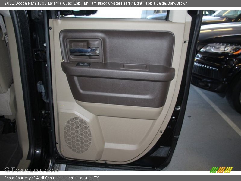 Brilliant Black Crystal Pearl / Light Pebble Beige/Bark Brown 2011 Dodge Ram 1500 Laramie Quad Cab
