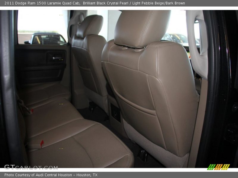 Brilliant Black Crystal Pearl / Light Pebble Beige/Bark Brown 2011 Dodge Ram 1500 Laramie Quad Cab