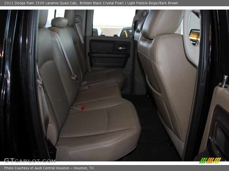 Brilliant Black Crystal Pearl / Light Pebble Beige/Bark Brown 2011 Dodge Ram 1500 Laramie Quad Cab
