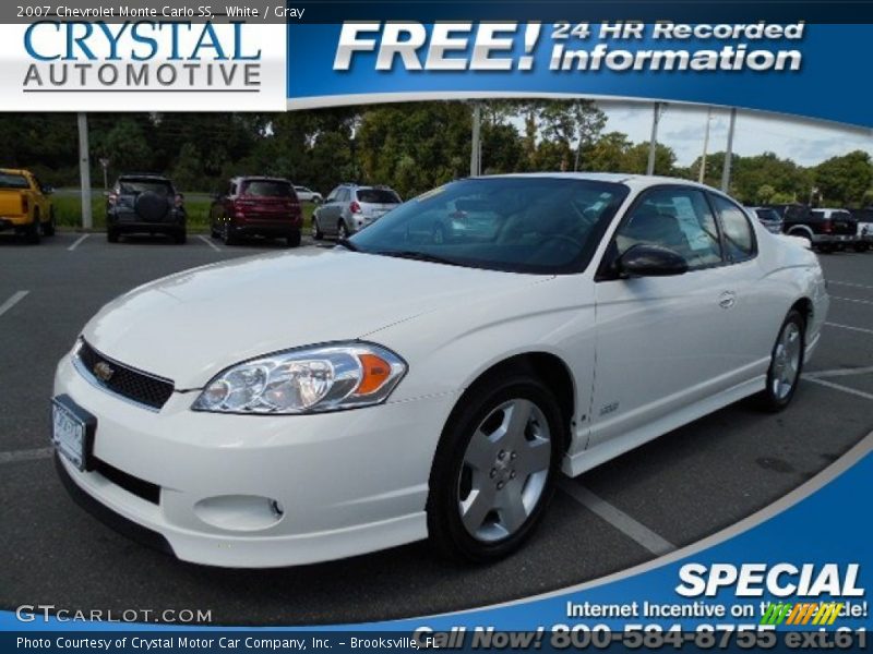 White / Gray 2007 Chevrolet Monte Carlo SS
