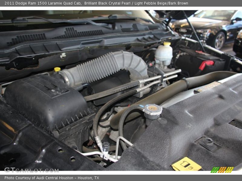 Brilliant Black Crystal Pearl / Light Pebble Beige/Bark Brown 2011 Dodge Ram 1500 Laramie Quad Cab