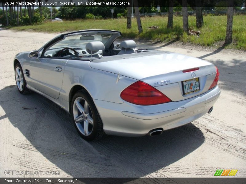 Brilliant Silver Metallic / Stone 2004 Mercedes-Benz SL 500 Roadster