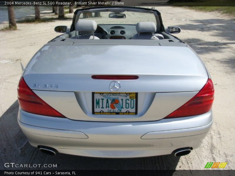 Brilliant Silver Metallic / Stone 2004 Mercedes-Benz SL 500 Roadster