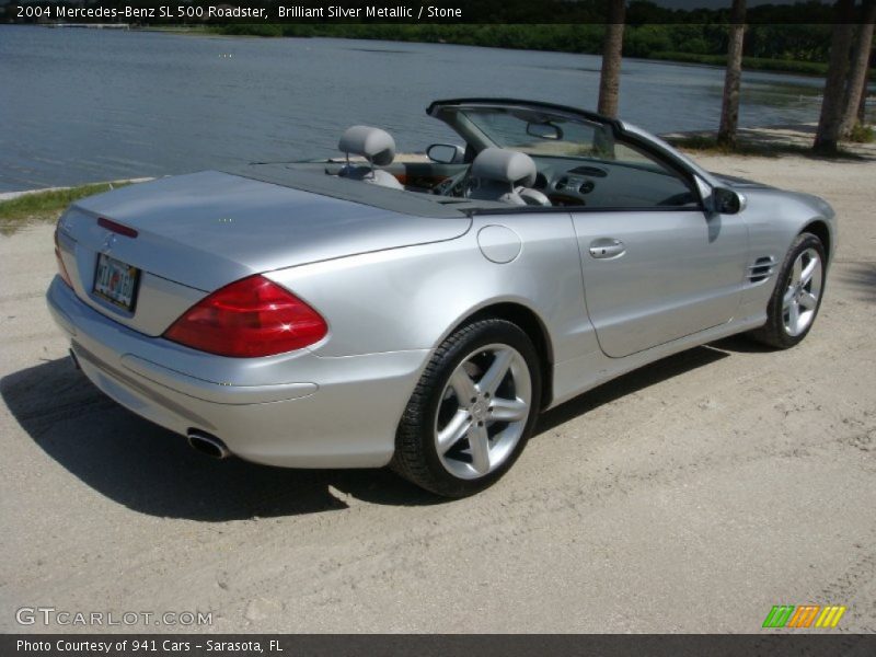 Brilliant Silver Metallic / Stone 2004 Mercedes-Benz SL 500 Roadster
