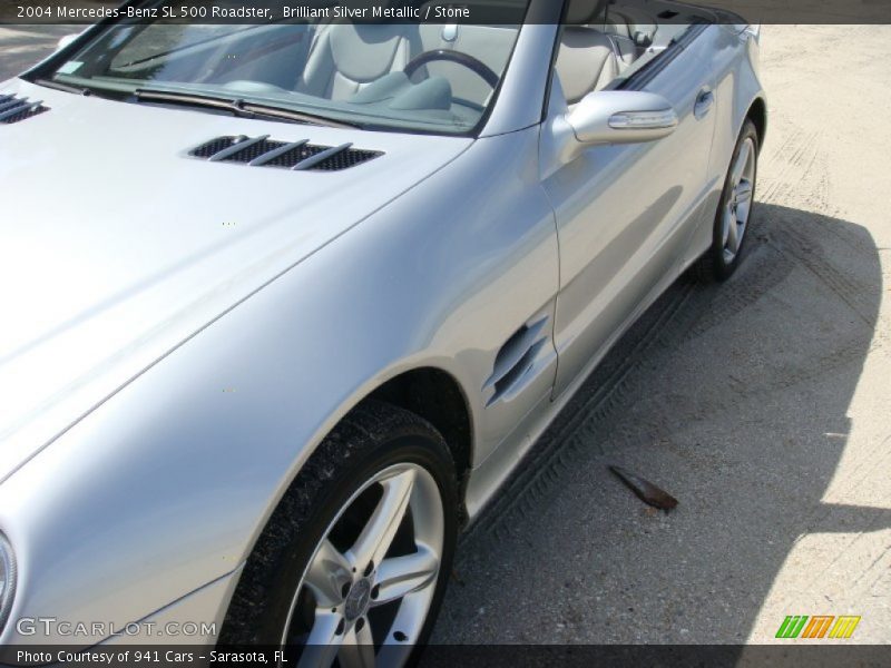 Brilliant Silver Metallic / Stone 2004 Mercedes-Benz SL 500 Roadster