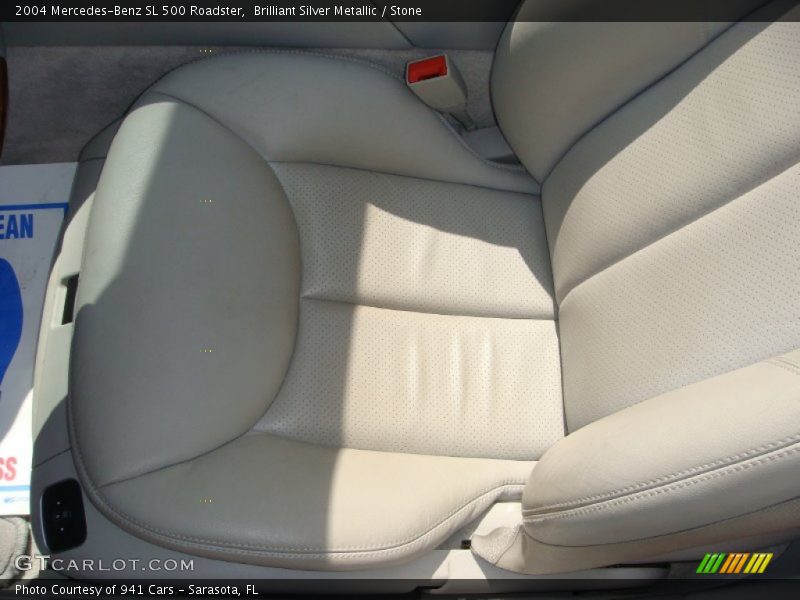 Brilliant Silver Metallic / Stone 2004 Mercedes-Benz SL 500 Roadster