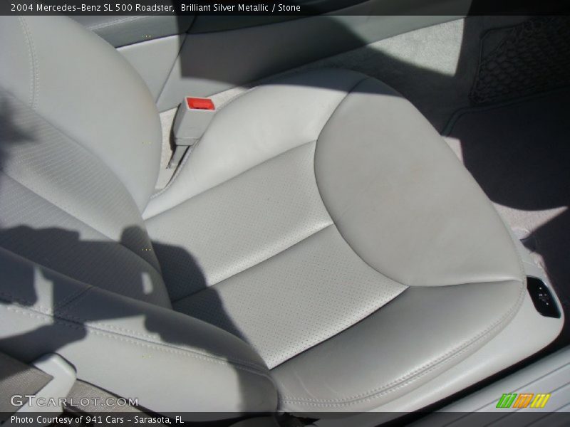 Brilliant Silver Metallic / Stone 2004 Mercedes-Benz SL 500 Roadster