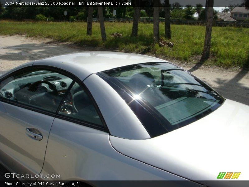 Brilliant Silver Metallic / Stone 2004 Mercedes-Benz SL 500 Roadster