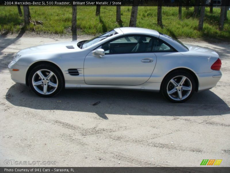 Brilliant Silver Metallic / Stone 2004 Mercedes-Benz SL 500 Roadster