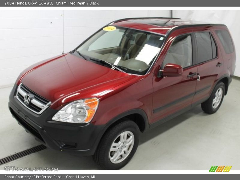 Chianti Red Pearl / Black 2004 Honda CR-V EX 4WD