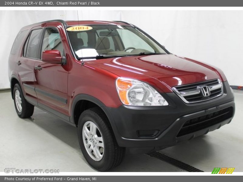 Chianti Red Pearl / Black 2004 Honda CR-V EX 4WD