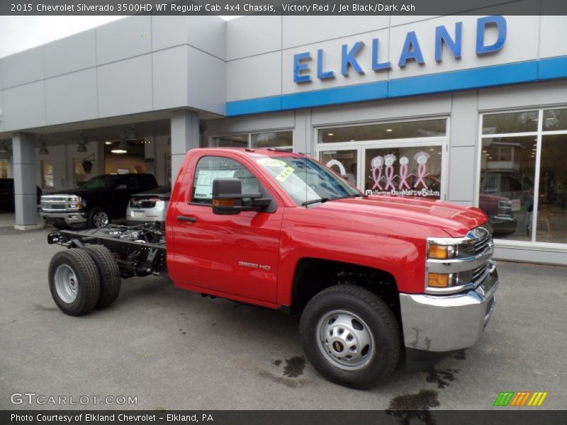 Victory Red / Jet Black/Dark Ash 2015 Chevrolet Silverado 3500HD WT Regular Cab 4x4 Chassis