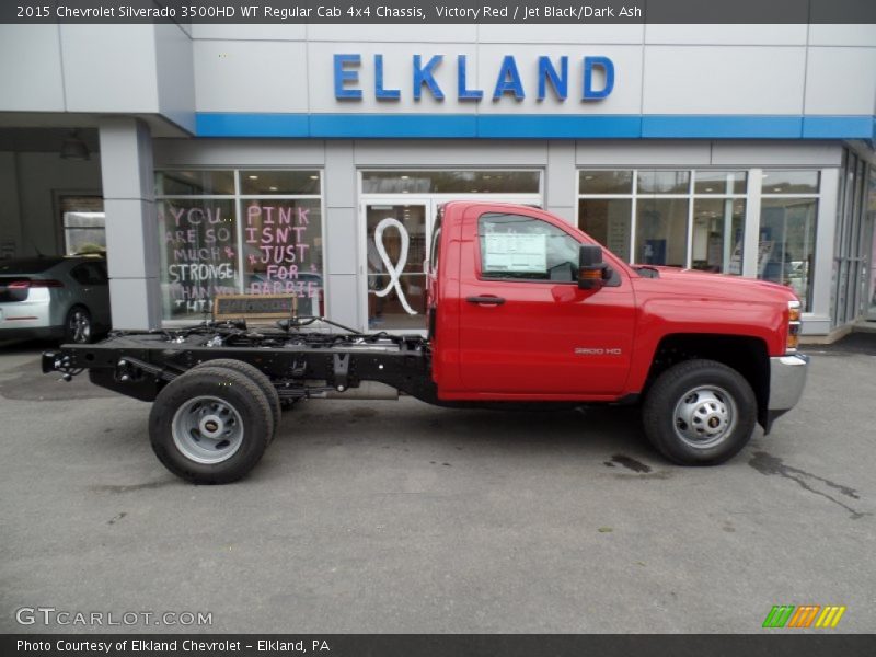 Victory Red / Jet Black/Dark Ash 2015 Chevrolet Silverado 3500HD WT Regular Cab 4x4 Chassis