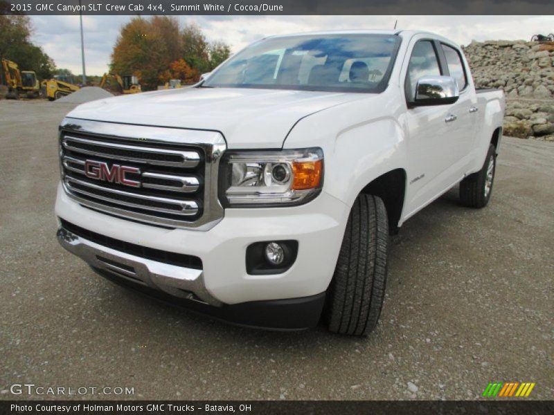 Summit White / Cocoa/Dune 2015 GMC Canyon SLT Crew Cab 4x4