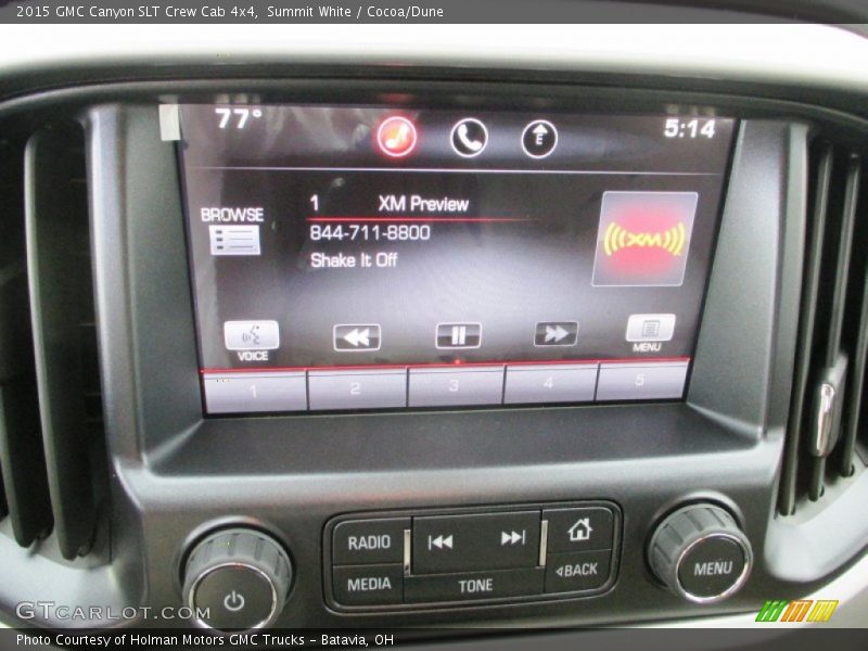 Controls of 2015 Canyon SLT Crew Cab 4x4