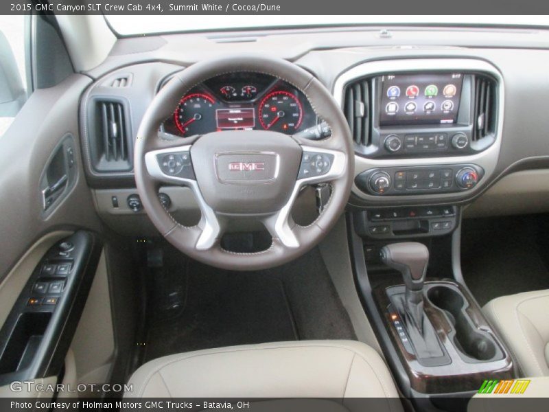 Summit White / Cocoa/Dune 2015 GMC Canyon SLT Crew Cab 4x4