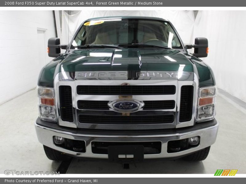Forest Green Metallic / Medium Stone 2008 Ford F350 Super Duty Lariat SuperCab 4x4