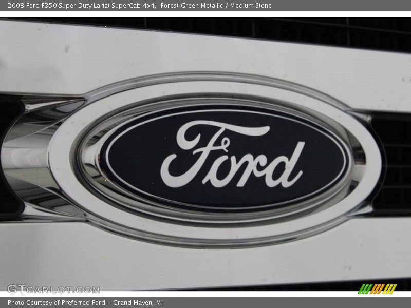 Forest Green Metallic / Medium Stone 2008 Ford F350 Super Duty Lariat SuperCab 4x4