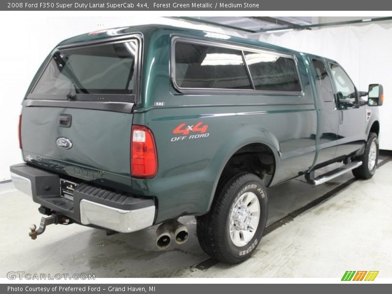 Forest Green Metallic / Medium Stone 2008 Ford F350 Super Duty Lariat SuperCab 4x4