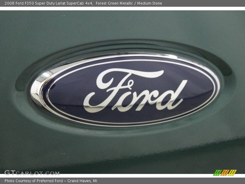 Forest Green Metallic / Medium Stone 2008 Ford F350 Super Duty Lariat SuperCab 4x4