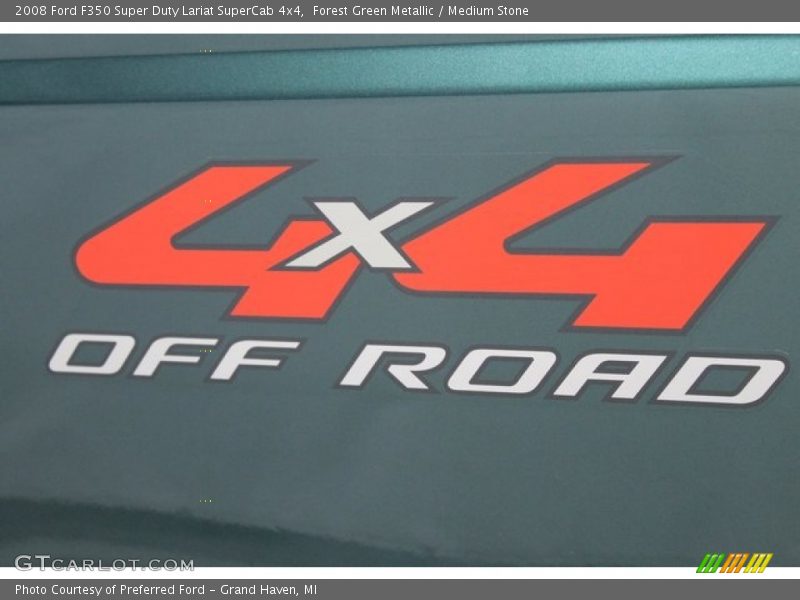 Forest Green Metallic / Medium Stone 2008 Ford F350 Super Duty Lariat SuperCab 4x4