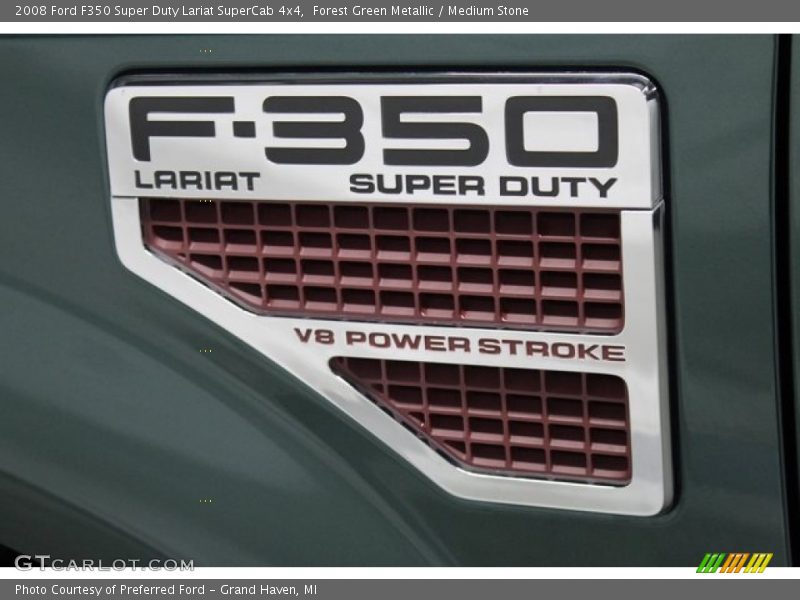 Forest Green Metallic / Medium Stone 2008 Ford F350 Super Duty Lariat SuperCab 4x4