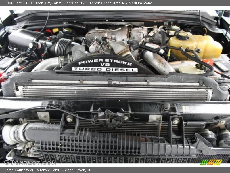 Forest Green Metallic / Medium Stone 2008 Ford F350 Super Duty Lariat SuperCab 4x4