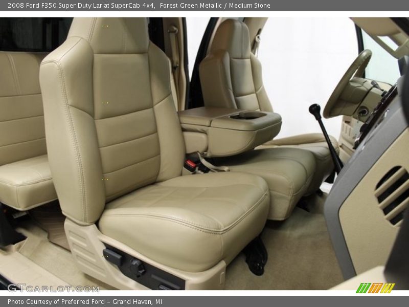 Forest Green Metallic / Medium Stone 2008 Ford F350 Super Duty Lariat SuperCab 4x4