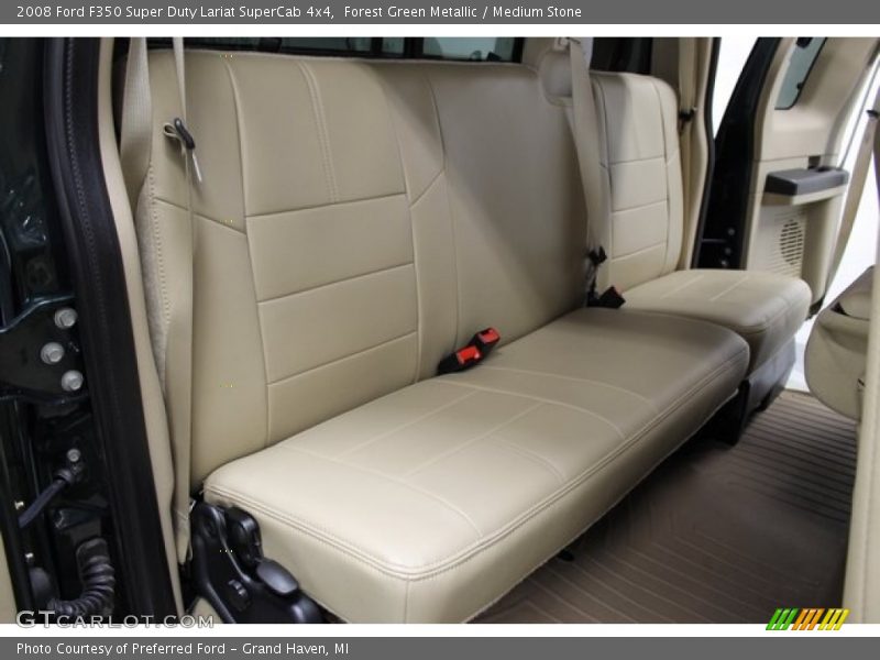 Forest Green Metallic / Medium Stone 2008 Ford F350 Super Duty Lariat SuperCab 4x4
