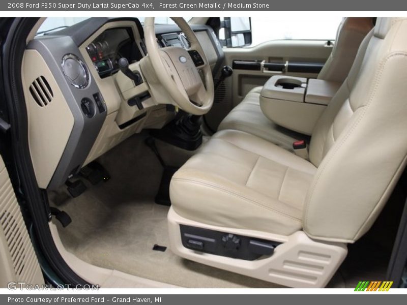 Forest Green Metallic / Medium Stone 2008 Ford F350 Super Duty Lariat SuperCab 4x4