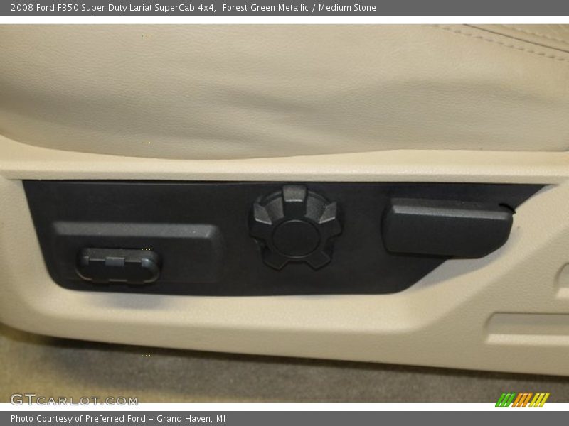 Forest Green Metallic / Medium Stone 2008 Ford F350 Super Duty Lariat SuperCab 4x4