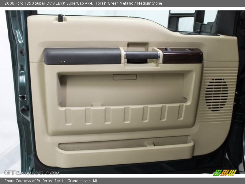 Forest Green Metallic / Medium Stone 2008 Ford F350 Super Duty Lariat SuperCab 4x4
