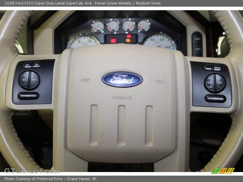 Forest Green Metallic / Medium Stone 2008 Ford F350 Super Duty Lariat SuperCab 4x4