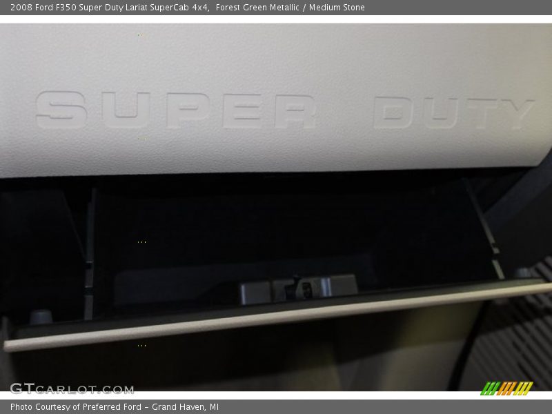 Forest Green Metallic / Medium Stone 2008 Ford F350 Super Duty Lariat SuperCab 4x4