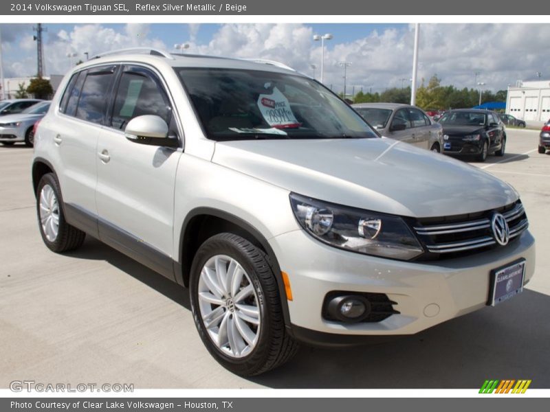 Reflex Silver Metallic / Beige 2014 Volkswagen Tiguan SEL