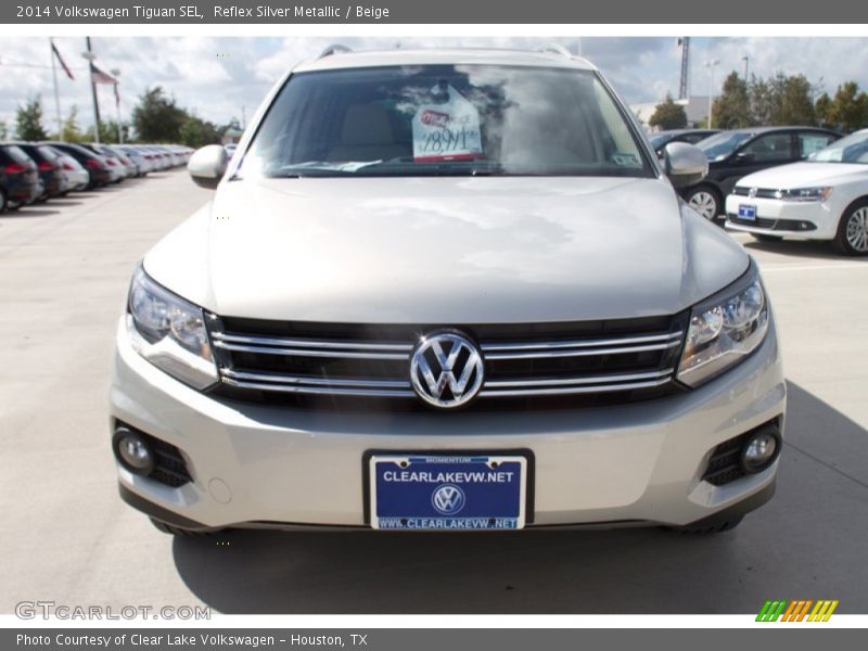 Reflex Silver Metallic / Beige 2014 Volkswagen Tiguan SEL