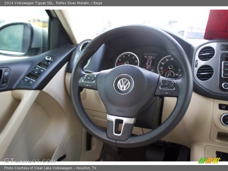 Reflex Silver Metallic / Beige 2014 Volkswagen Tiguan SEL