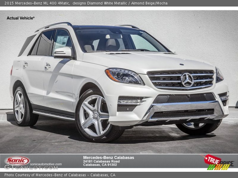 designo Diamond White Metallic / Almond Beige/Mocha 2015 Mercedes-Benz ML 400 4Matic