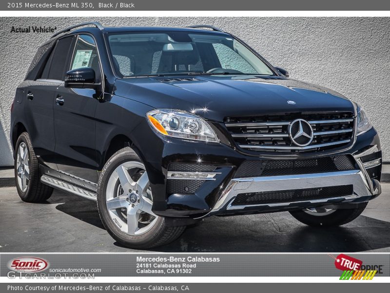 Black / Black 2015 Mercedes-Benz ML 350