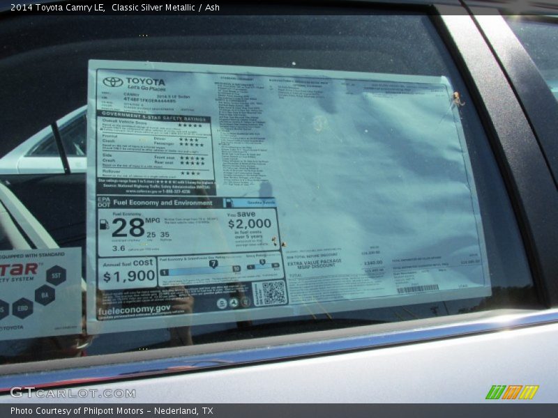 Classic Silver Metallic / Ash 2014 Toyota Camry LE