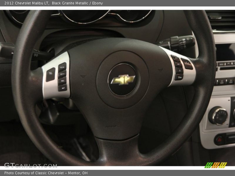 Black Granite Metallic / Ebony 2012 Chevrolet Malibu LT