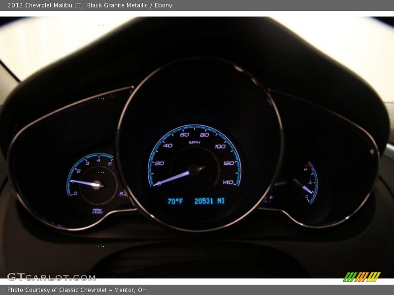 Black Granite Metallic / Ebony 2012 Chevrolet Malibu LT