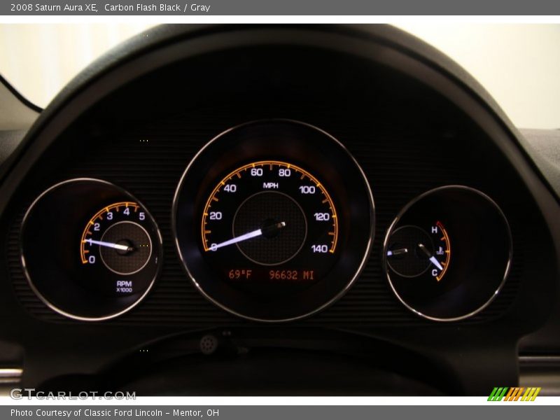 Carbon Flash Black / Gray 2008 Saturn Aura XE