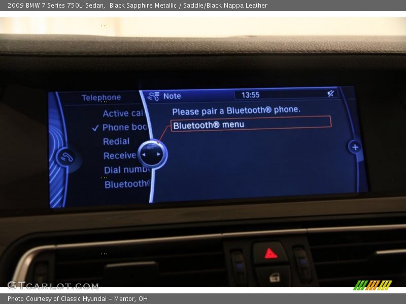 Black Sapphire Metallic / Saddle/Black Nappa Leather 2009 BMW 7 Series 750Li Sedan
