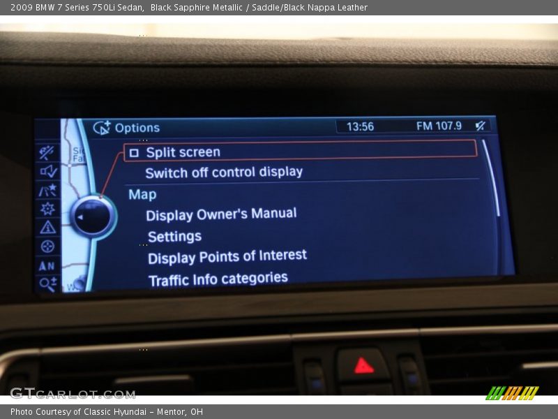 Black Sapphire Metallic / Saddle/Black Nappa Leather 2009 BMW 7 Series 750Li Sedan