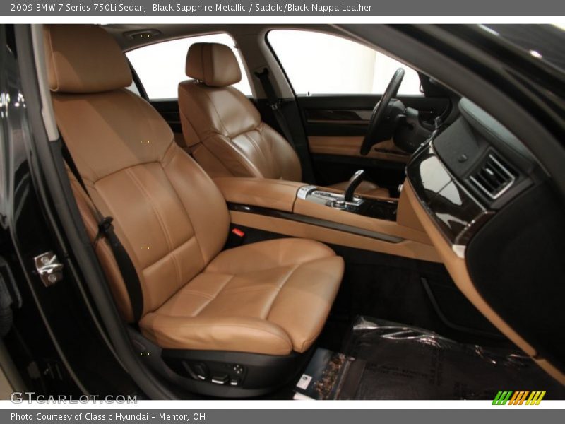 Black Sapphire Metallic / Saddle/Black Nappa Leather 2009 BMW 7 Series 750Li Sedan