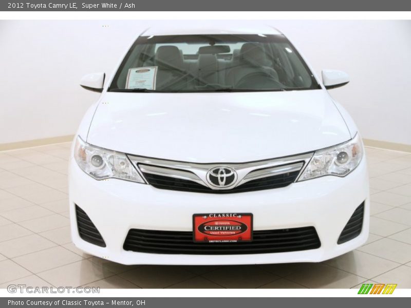 Super White / Ash 2012 Toyota Camry LE