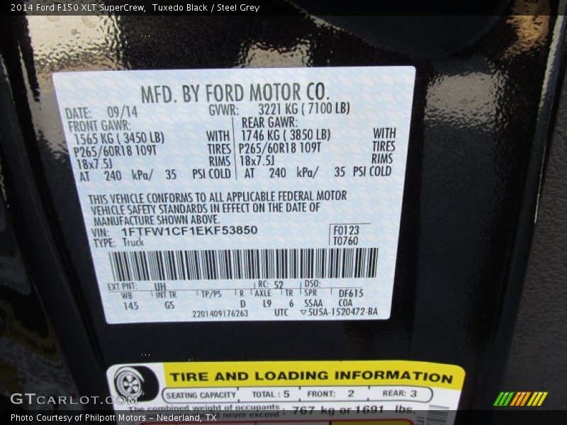 Tuxedo Black / Steel Grey 2014 Ford F150 XLT SuperCrew